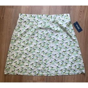 Eloquii By The Limited Size 16w A-line Skirt Bird Print Elastic And Zipper Plus